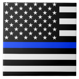 Carreau Drapeau de la police Thin Blue Line