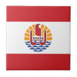 Carreau Drapeau de la Polynésie française<br><div class="desc">Drapeau patriotique de Polynésie française.</div>