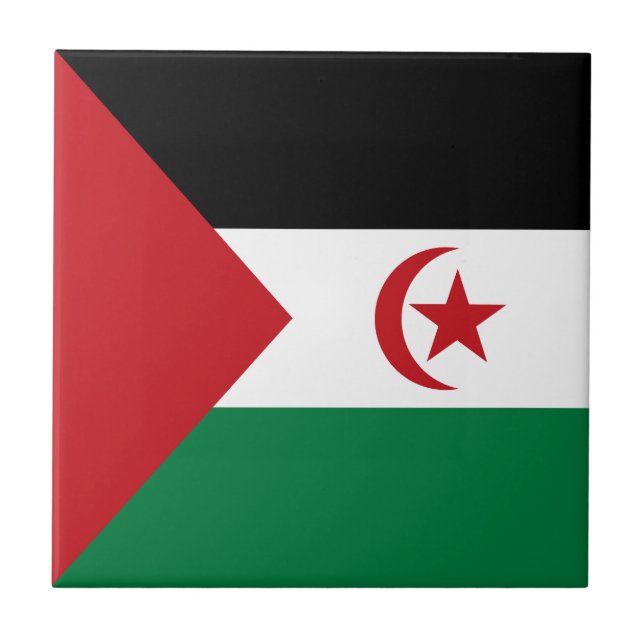 Carreau Drapeau de la République arabe sahraouie démocrati (Devant)