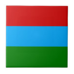 Carreau Drapeau de la République de Carélie<br><div class="desc">Drapeau patriotique de la République de Carélie</div>