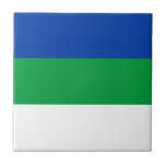 Carreau Drapeau de la République de Komi<br><div class="desc">Drapeau patriotique de la République de Komi.</div>