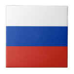 Carreau Drapeau de la Russie<br><div class="desc">Un cadeau idéal pour tous ceux qui sont patriotes de leur pays !</div>