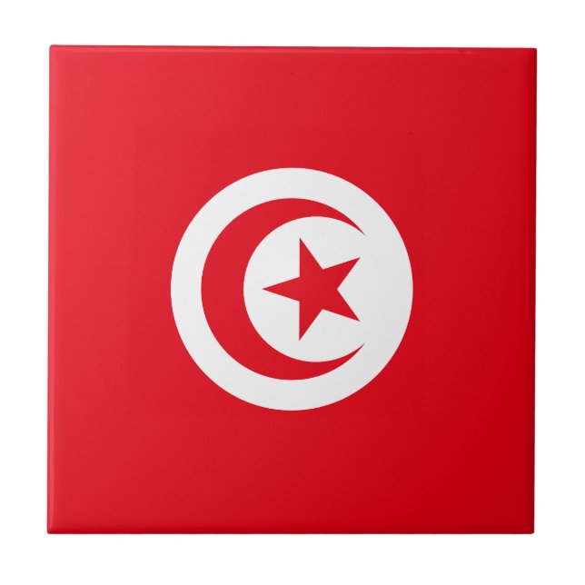 Carreau Drapeau de la Tunisie (Devant)