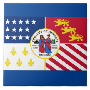 Carreau Drapeau de la ville de Detroit