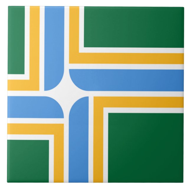 Carreau Drapeau de la ville de Portland (Devant)