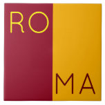 Carreau Drapeau de la ville de Rome, Italie<br><div class="desc">Armoiries - sans couronne - de la ville de Rome,  Italie. Attribution de l'image : Par Ssolbergj - Own work,  CC BY-SA 3.0,  https://commons.wikimedia.org/w/index.php?curid=33201691.</div>