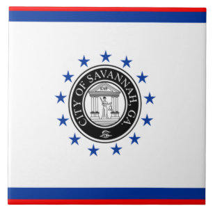 Carreau Drapeau de la ville de Savannah