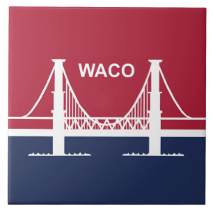 Carreau Drapeau de la ville de Waco (Texas, USA)