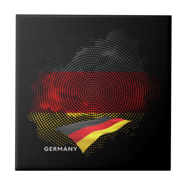 Carreau Drapeau de l'Allemagne (Devant)