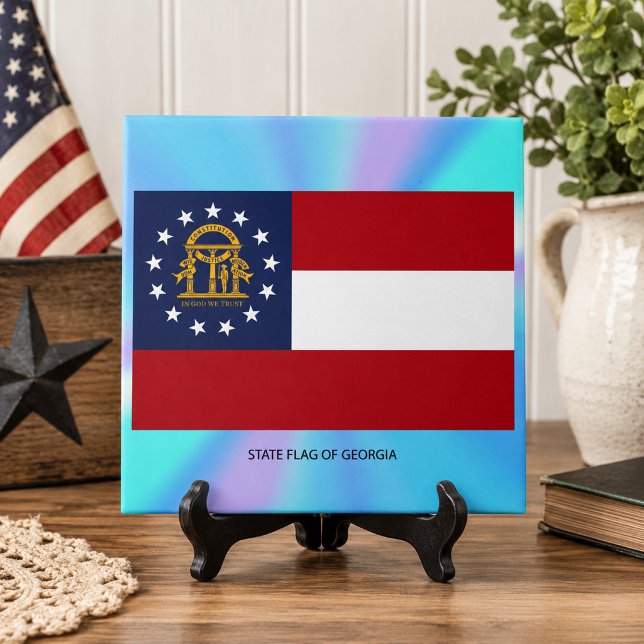 Carreau Drapeau de l'État de Géorgie (Georgia State Flag Tile)