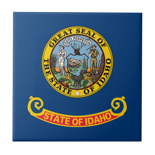 Carreau Drapeau de l'État de l'Idaho (Devant)