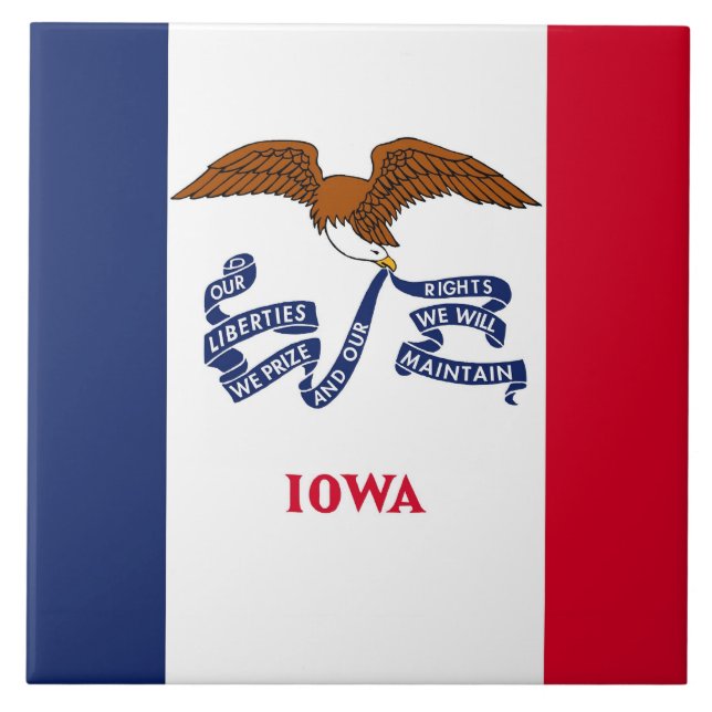 Carreau Drapeau de l'État de l'Iowa (Devant)