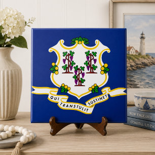 Carreau Drapeau de l'État du Connecticut