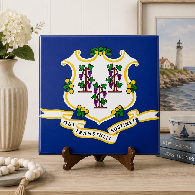 Carreau Drapeau de l'État du Connecticut (Créateur téléchargé)