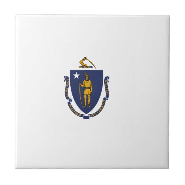 Carreau Drapeau de l'État du Massachusetts (Devant)