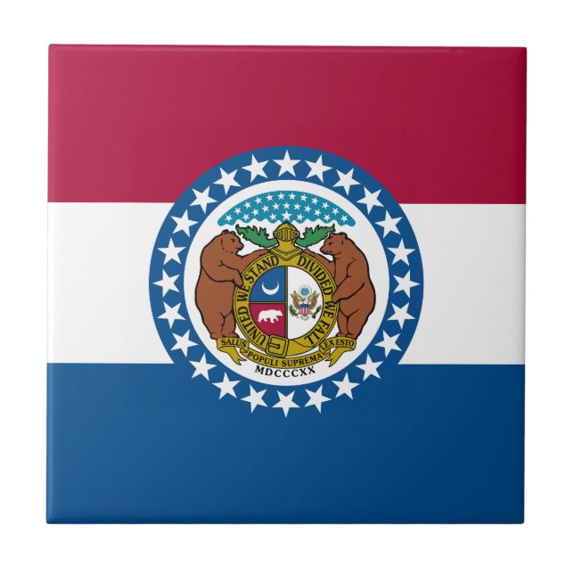 Carreau Drapeau de l'État du Missouri (Devant)