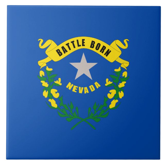 Carreau Drapeau de l'État du Nevada (Devant)