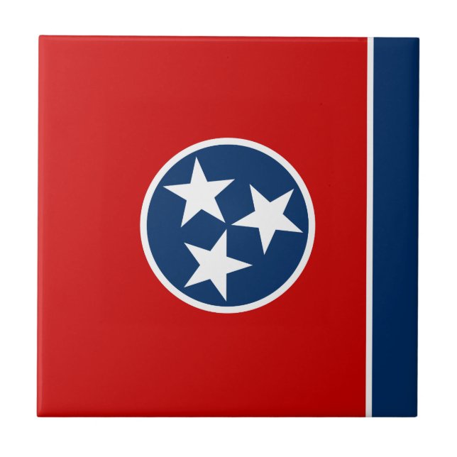 Carreau Drapeau de l'État du Tennessee (Devant)