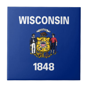 Carreau Drapeau de l'État du Wisconsin