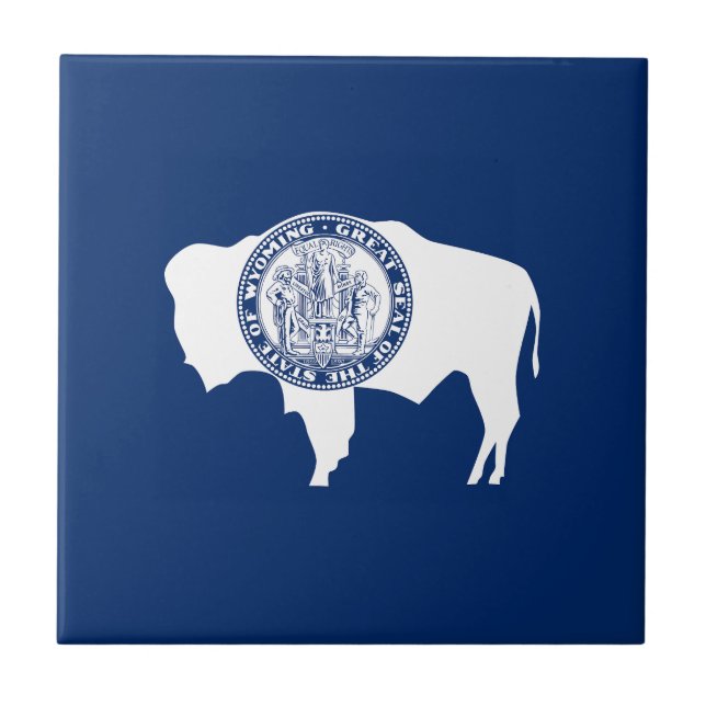 Carreau Drapeau de l'État du Wyoming (Devant)