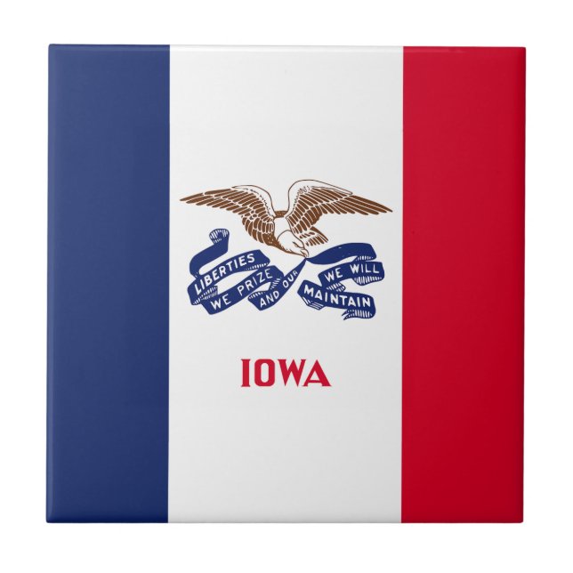 Carreau Drapeau de l'Iowa (Devant)