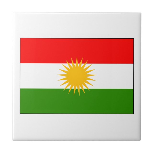 Carreau Drapeau de l'Irak du Kurdistan (Devant)