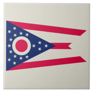 Carreau Drapeau de l'Ohio : la bannière Buckeye State