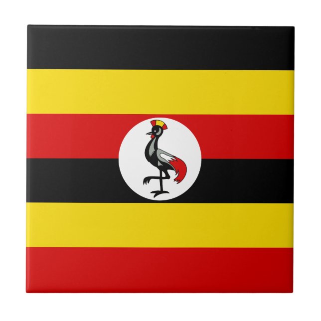Carreau Drapeau de l'Ouganda (Devant)