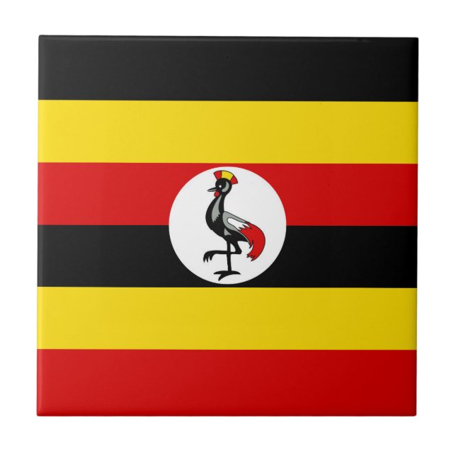 Carreau Drapeau de l'Ouganda (Devant)