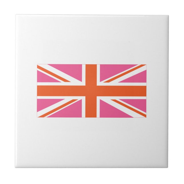 Carreau Drapeau de l'Union rose et orange (Devant)