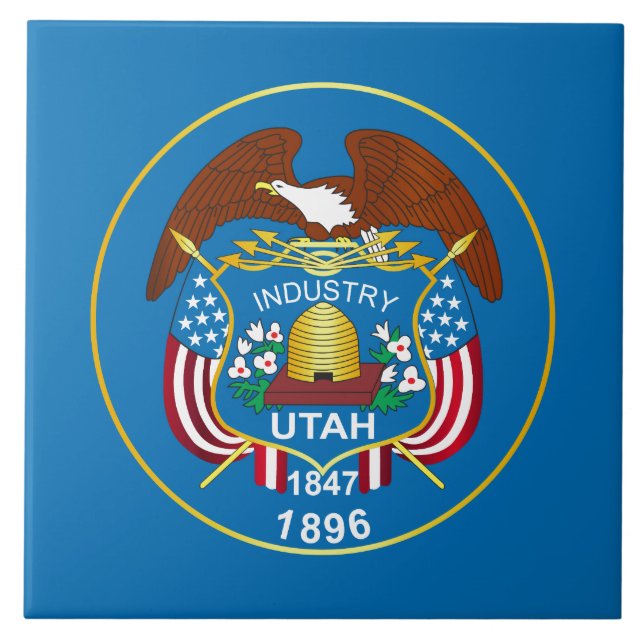 Carreau Drapeau de l'Utah (Devant)