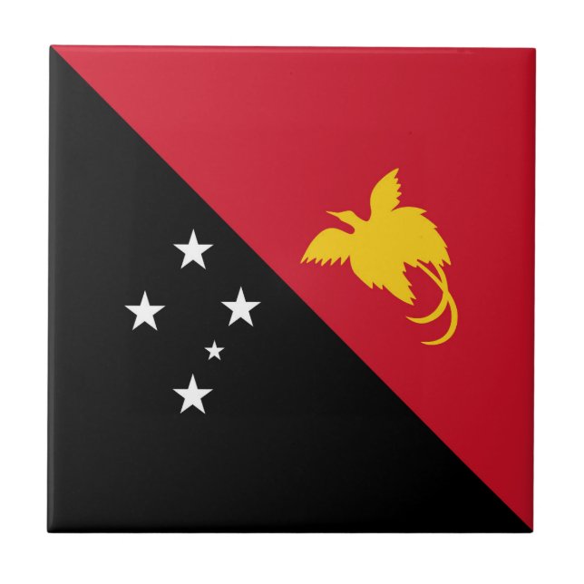 Carreau Drapeau de Papouasie-Nouvelle-Guinée (Devant)
