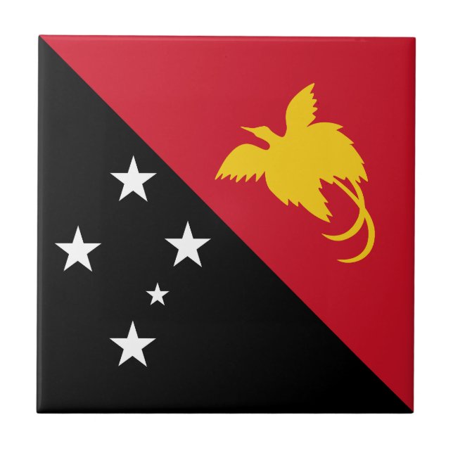 Carreau Drapeau de Papouasie-Nouvelle-Guinée (Devant)