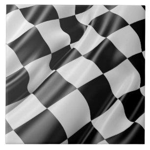 Carreau Drapeau de piste en céramique