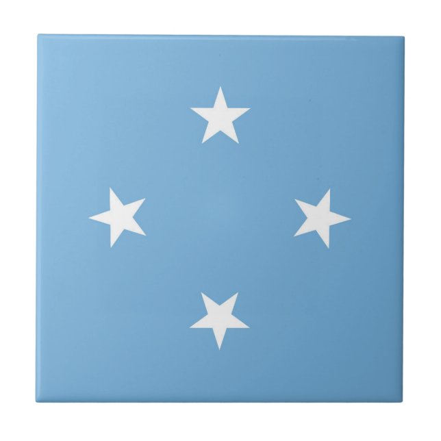 Carreau Drapeau des États fédérés de Micronésie (Devant)