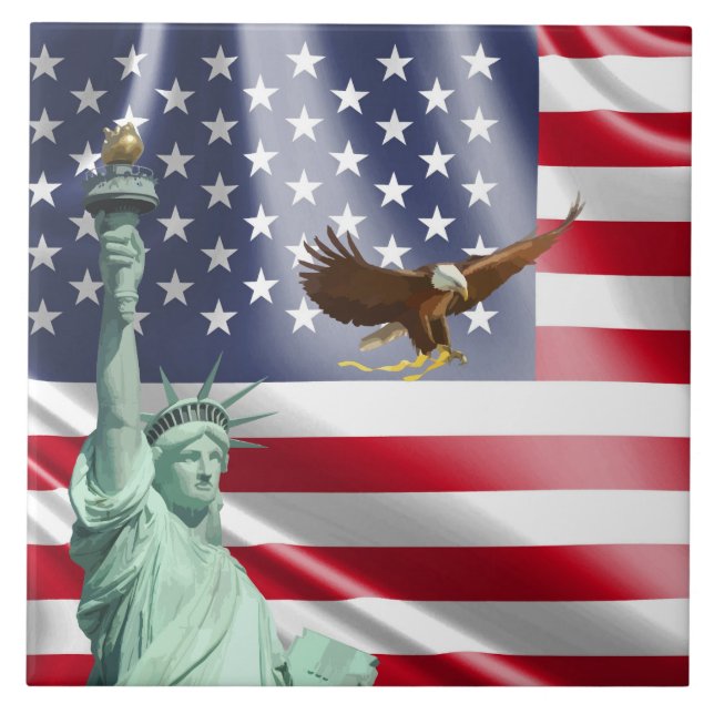 Carreau Drapeau des Etats-Unis (Devant)