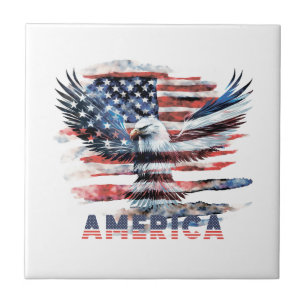 Carreau Drapeau des États-Unis. Amérique