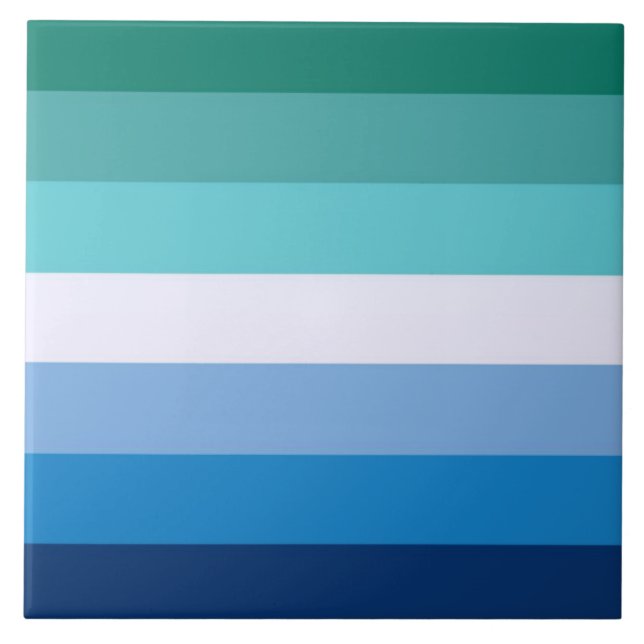 Carreau Drapeau des hommes gais (symbole LGBT) (Gay pride) (Devant)