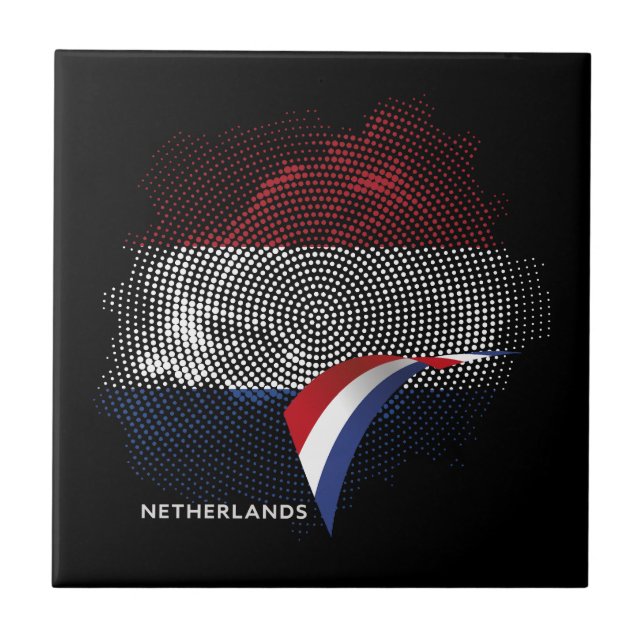 Carreau Drapeau des Pays-Bas (Devant)