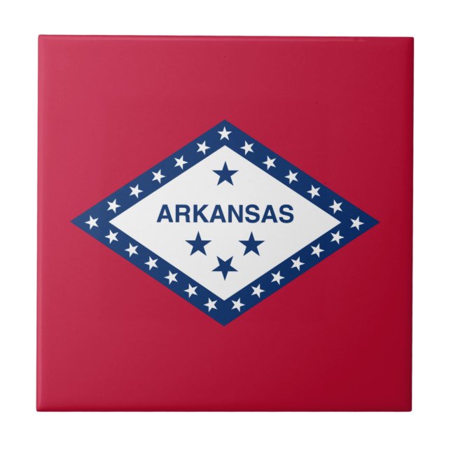 Carreau Drapeau d'État de l'Arkansas (Devant)