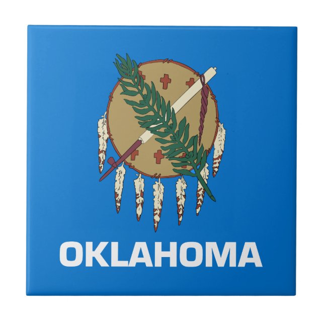 Carreau Drapeau d'État de l'Oklahoma (Devant)