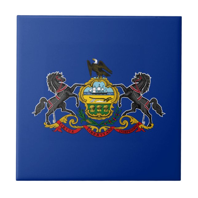 Carreau Drapeau d'État de Pennsylvanie (Devant)