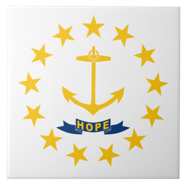 Carreau Drapeau d'État de Rhode Island (Devant)