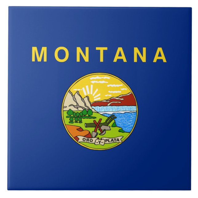 Carreau Drapeau d'État du Montana (Devant)