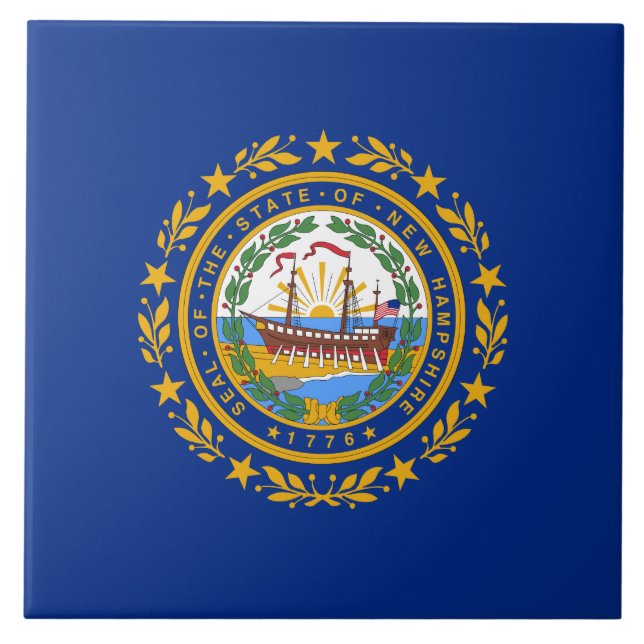 Carreau Drapeau d'Etat du New Hampshire (Devant)