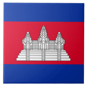 Carreau Drapeau du Cambodge