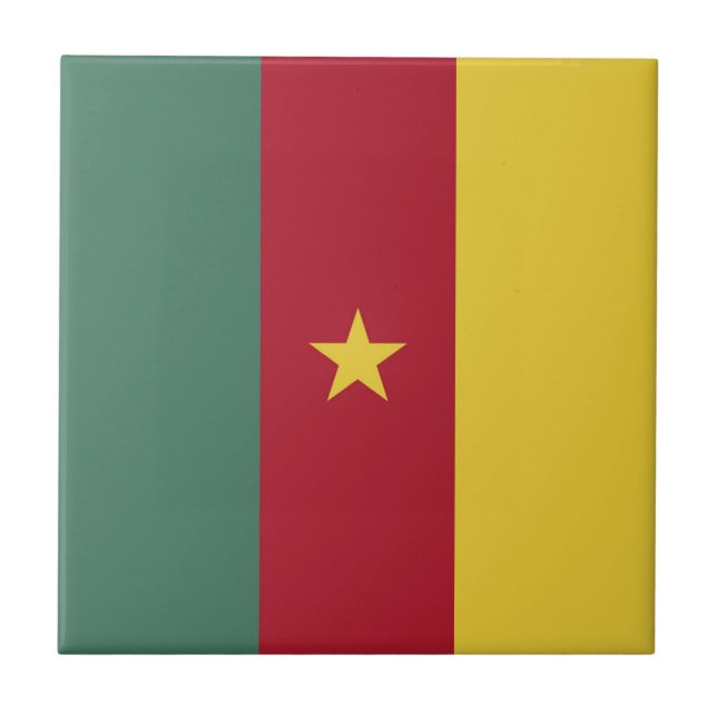 Carreau drapeau du Cameroun (Devant)