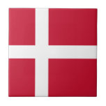 Carreau Drapeau du Danemark<br><div class="desc">Drapeau patriotique du Danemark.</div>