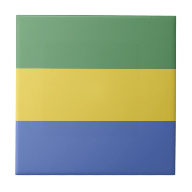 Carreau Drapeau du Gabon (Devant)
