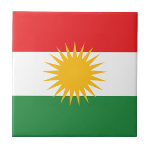 Carreau Drapeau du Kurdistan (le Kurdistan ou l'Alaya